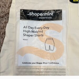 NWT Shapermint Essentials All Day Every Day High-Waisted Shaper Shorts in Cream
